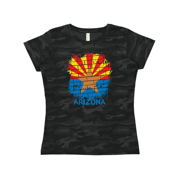 Inktastic Graffiti Arizona State Flag Women's T-Shirt