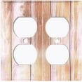 thumbnail image 3 of Metal Light Switch Plate Outlet Cover (Image of Beige Fir Fence FEN008), 3 of 13