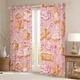 thumbnail image 2 of Castle Fairy Gingerbread Man Candy Cane Blackout Curtains Set of 2 (52x84 Each) for Teens Girls Boys,Merry Christmas Window Curtains,Happy New Year Curtains and Drapes,Super Cozy Room Decor, 2 of 6