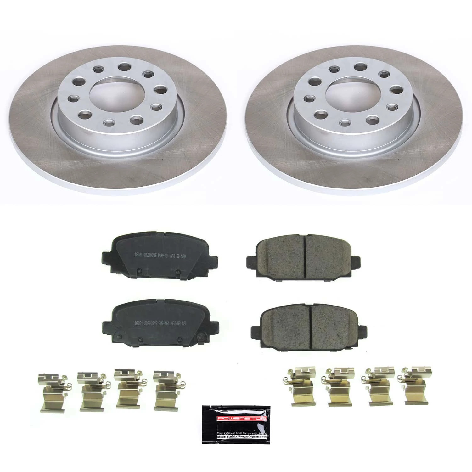PowerStop Rear Semi-Coated Rotor and Low-Dust Ceramic Brake Pad Kit SC7736