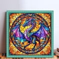 thumbnail image 2 of Punto Cruz Pterosaurio Bordado Algodón 14CT Vitral 40x40cm, 2 of 9