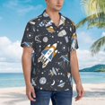 thumbnail image 5 of Easygdp Space Cars Men's Hawaiian Shirts Print Lapel Short Sleeve for Beach, vacation, party, casual occasions - X-Large, 5 of 9