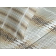thumbnail image 4 of Ambesonne Abstract Quilted Bedspread Set 3 Pcs, Damask Inspired Curves, Queen Size, Beige Brown White, 4 of 5