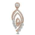thumbnail image 2 of 10K ROSE GOLD 1.25 CARAT 1.50 INCHES REAL DIAMOND PENDANT NECKLACE WITH ROSE GOLD CHAIN, 2 of 3
