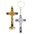 thumbnail image 1 of 2PCS Crucifijo Jesucristo Estatuas Cruzadas Estatuilla para el Auto nach Hause Chapel Decor, 1 of 9