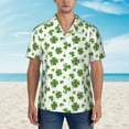 thumbnail image 2 of Sikiie St. Patrick's day Print Men's Hawaiian Shirt, Summer Beach Button Pocket Short Sleeve T-Shirt,3X-Large, 2 of 7