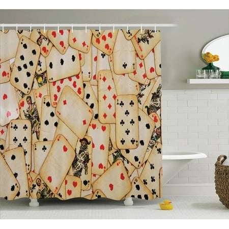 Gambling shower curtain