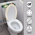 thumbnail image 3 of Renewold 2 PCS Toilet Seat Cover Set Snowman Poinsettia Elastic Edge Toilet Lid Cover Stretch Toilet Tank Lid Cover for Bathroom Christmas Decoration, 3 of 6
