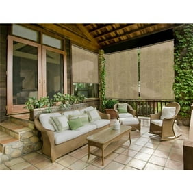 Keystone Fabrics Premier 8 X 8 Cord Operated Outdoor Sun Shade With Protective Valance Sand Dune Walmart Com Walmart Com