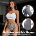 thumbnail image 4 of Thongs for Women - Floral No Show Seamless Womens Thongs Underwear, Soft Stretch G String Thongs for Women,Cuteness Ladies Thong Bikini Panties Briefs, 4 of 5