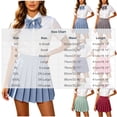 thumbnail image 4 of Pleated Skirt for Women Ihhxva High Waist A-Line School Uniform Mini Flared Cute Plaid Stretchy Cotton Casual Daily Office Wear Summer XS-3XL, 4 of 9