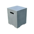 thumbnail image 1 of Elementi Square Propane Tank Cover, Glass-Fiber Reinforced Concrete - Fire Pit Accessories -Smooth Gray, 1 of 7
