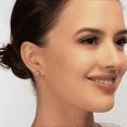 thumbnail image 4 of Aretes Mujer LuckyLy Piedras Preciosas Acero Inoxidable y Piedra Drusa Modelo Anya dorado UNITALLA, 4 of 8
