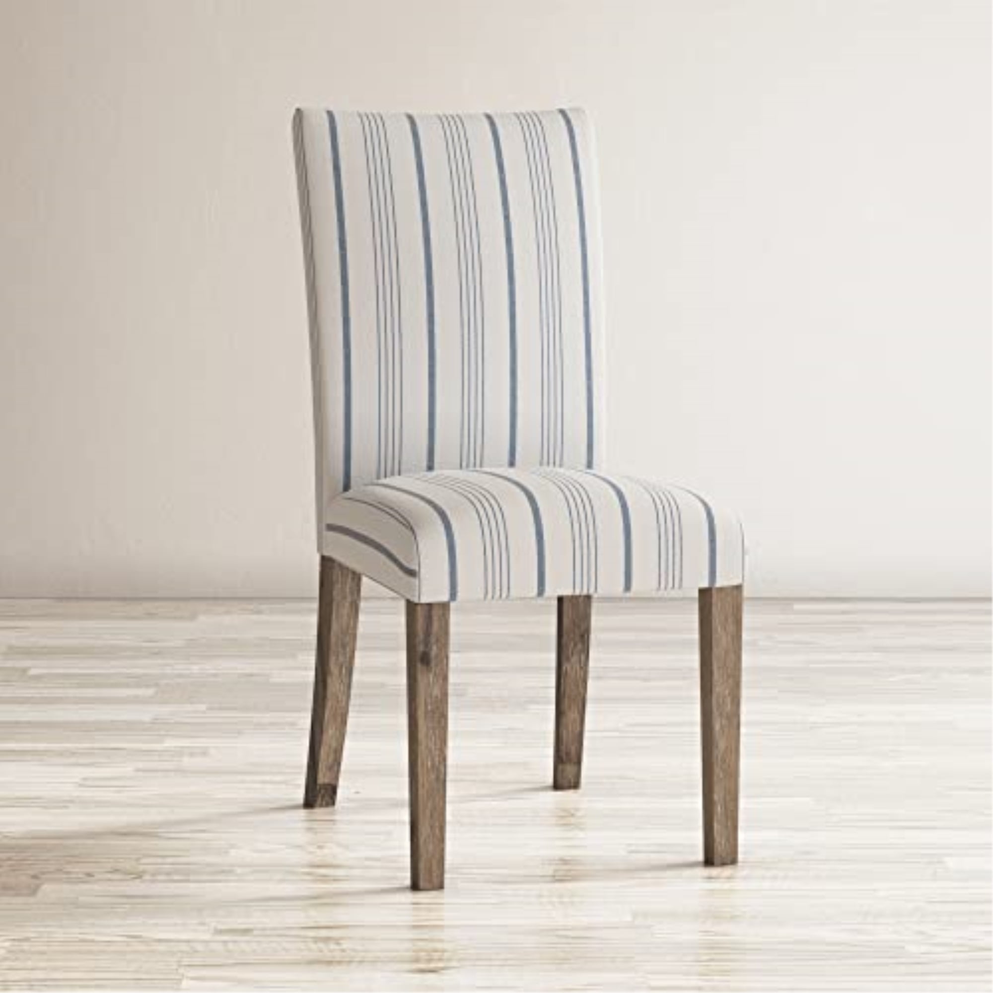 Jofran Eastern Tides Coastal Wire-Brushed Acacia Upholstered Parsons Dining Chair (Set of 2)