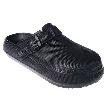 

FOAMWALK Girl s EVA Slides Fisherman Buckle Clogs Kids Cloud Slides - Slip On Sandals for Girls Little Kid/Big Kid Black 13