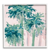 Stupell Industries Abstract Palms Trees Botanical & Floral Painting White Framed Art Print Wall Art, 12 x 12