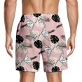 thumbnail image 4 of Satingcolo Men's Hawaiian Beach Shorts Elastic Mid Waist Drawstring Athletic Shorts Lightweight Summer Casual Trunks with Pocket Blue 5XL, 4 of 4