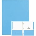 thumbnail image 2 of Roaring Spring Letter Fastener Folder - 8 1/2" X 11" - 50 Sheet Capacity - 3 X Prong Fastener(s) - 2 Internal Pocket(s) - Stock, Leatherette, Board - Light Blue - 250 / Carton, 2 of 5