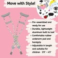 thumbnail image 4 of My Crutches - Youth Junior Crutches for Kids w Adjustable Handgrip and Length! for Children 3'9" to 4'5" - Made of Lightweight Durable Aluminum with Underarm Padding - Doodle Pattern, 4 of 4