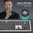 thumbnail image 5 of TECKNET BASICS Bluetooth Keyboard, Rechargeable 4-Device (2.4G+BT) Ultra-Slim Full Size Wireless Keyboard with Quiet Typing, Adjustable Stand & 12 Multimedia Keys for PC, Laptop, Smart TV, Phone, 5 of 8