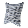 thumbnail image 4 of Ox Bay Indigo Chevron Organic Cotton Square 2 Piece Pillow Feather Filled Set, 4 of 10