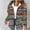 B_ Green, variant on Olyvenn Hoodies for Women Fashion Rainbow Striped Cardigan Sweater Casual Long Sleeve Zip Up Hooded Jacket Fall Outfits Coat Brown XXXL