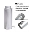 thumbnail image 3 of BLACKHORSE-RACING Universal 800ml Car Radiator Coolant Overflow Oil Catch Tank Cooling Catch Bottle Overflow Reservoir Heatsinks Aluminum Billet Silver, 3 of 5