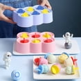 thumbnail image 2 of Silicone Ice Cream Maker Cute Space Astronaut Theme Gift Fashion Anti-drip Easy to Clean Teething Kids, 2 of 9