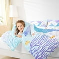 thumbnail image 4 of Castle Fairy Children Teens Marine Mermaid Princess Bedding Comforter Set 2pcs,Bling Gradient Glitter Twin Comforter Sets Microfiber,Sea Underwater World Breathable Bedding Set,Ultra Soft Home Decor, 4 of 8