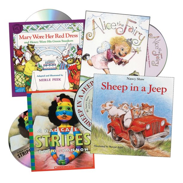 Set de libros y CDs Kaplan Early Learning Just Imagine, 4 piezas
