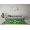 thumbnail image 3 of Ahgly Company Indoor Round Oriental Emerald Green Industrial Area Rugs, 3' Round, 3 of 4