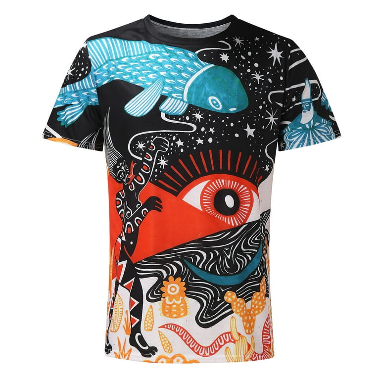 Fishing Pattern 3d Printed Summer Men's Personality T-shirt