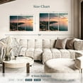 thumbnail image 4 of Elephant Stock Lighthouse Pastel Sunset Wall Art - Horizontal Multi Panel Canvas - Living Room Wall Decor - Nautical Multi Panel - Beige And Blue Decor - 45" x 28", 4 of 8
