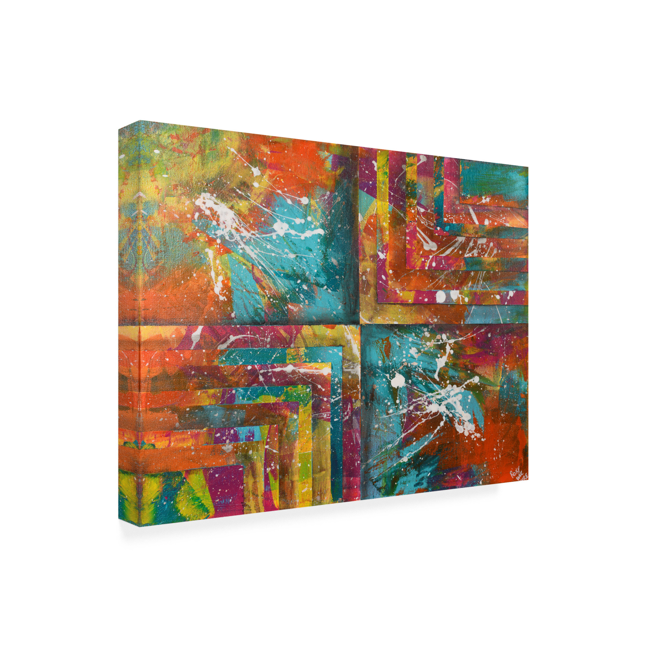Canvas Wall Art - Roxy Wuz Here 'Untitled No 3' Wall Art for Living Room, Bedroom, or Office Décor by Trademark Fine Art - 47 x 35 Inches
