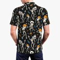 Balery Dancing Skeleton Party Printed Men’s Short Sleeve Polo Shirt