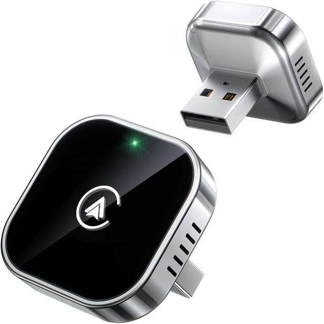 Adaptador inalámbrico Teeran 2 en 1 para CarPlay y Android Auto