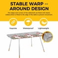thumbnail image 4 of Grey Christmas Table Cloths for 8 Foot Rectangle Tables, Snowman Gifts Xmas Tree Snowflake Winter Patio Waterproof Elastic Fitted Tablecloths, Washable Rectangular Table Cover for Camping, 4 of 8