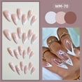thumbnail image 2 of Fofosbeauty 24pcs Press on False Nails,Almond Fake Acrylic Nails, Smudging Stamens White, 2 of 8