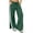 Green, variant on Tqcoqu Women's High Waist Wide Leg Sweatpants, Lace Side Stripe Drawstring Split Hem Pants with Pockets, Y2K Trendy Casual Athletic Pants
