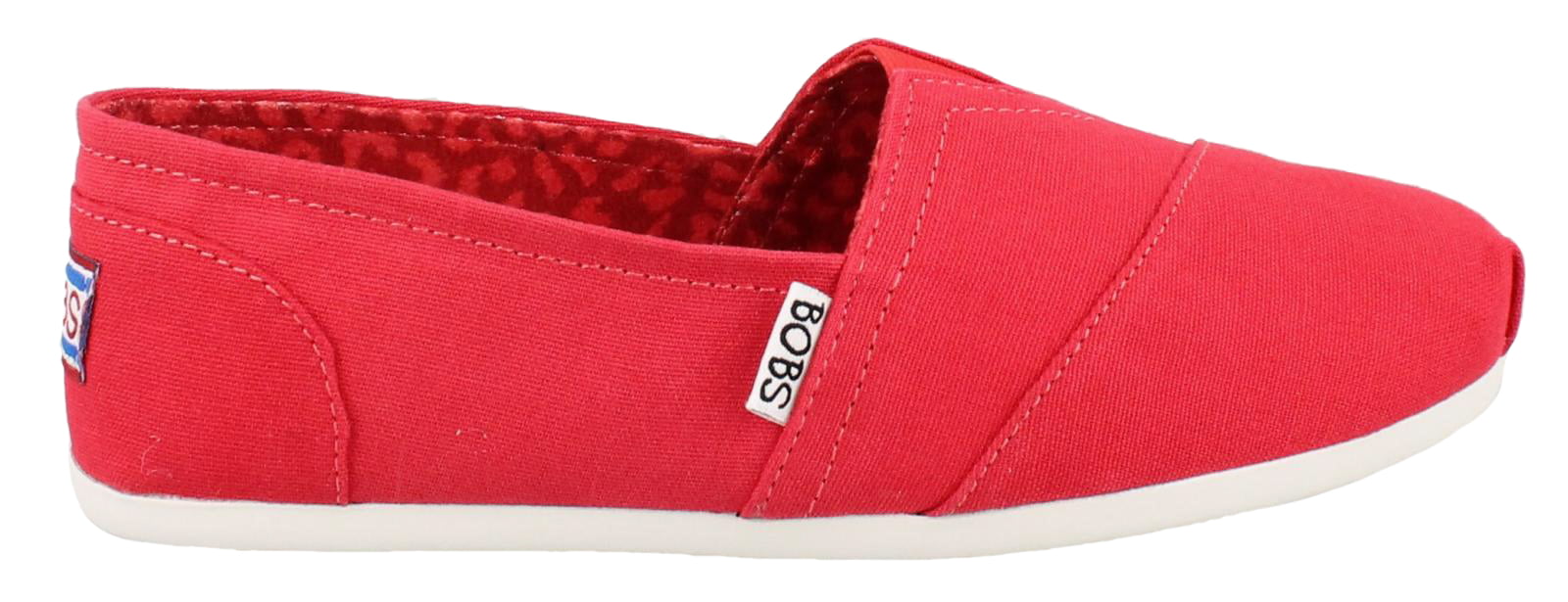 BOBS from Skechers Women's Plush Peace and Love Flat,Red,8.5 M US