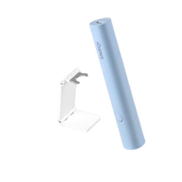 Lámpara LED portátil recargable de mano con soporte para uñas de gel azul