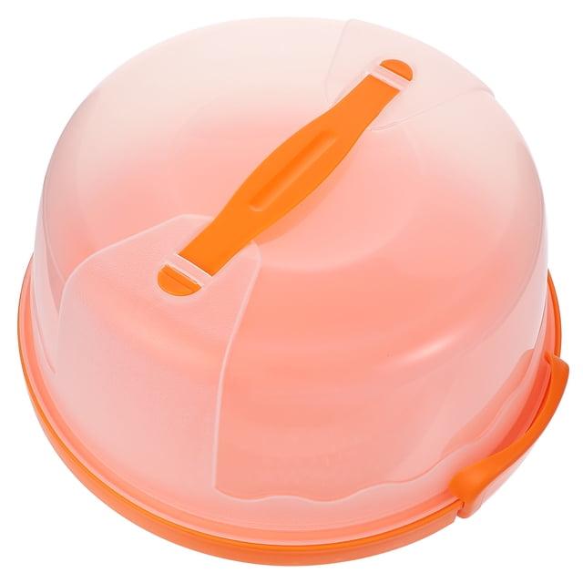 1Pc 8 Inch Transparent Plastic Cake Box Portable Baking Box Locking Cake Carrier