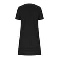thumbnail image 6 of Summer Linen Dresses for Women 2025 Short Sleeve Casual T Shirt Dress Crewneck Pleated Front Loose Beach Flowy Midi Dresses Maternity Plus Size Comfy Sundress Flash Deals of The Day Last Order Placed, 6 of 7