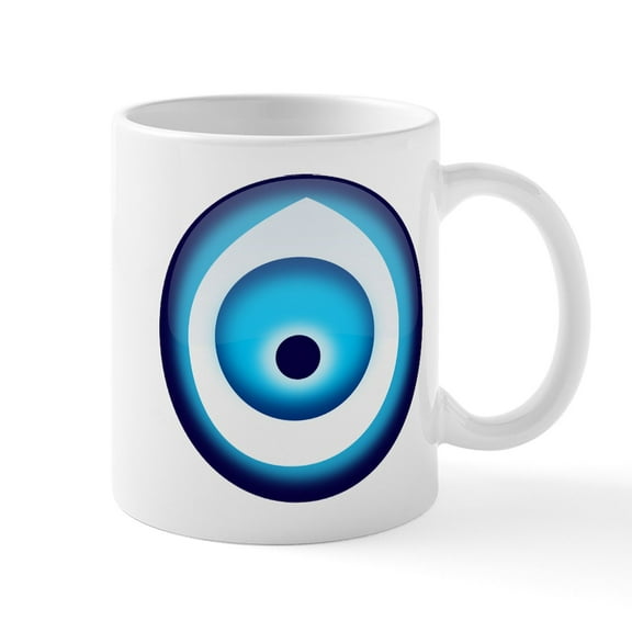 CafePress - Blue Evil Eye Mugs - 11 oz Ceramic Mug - Novelty Coffee Tea Cup