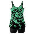 thumbnail image 5 of Gubotare Women Swimsuit Women Plus Size Tankini Swimsuit Two Piece Swimdress Bathing Suits with Shorts (Green,3XL), 5 of 5