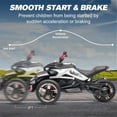 thumbnail image 5 of 12V Kids Ride On ATV Car, MUKIDY 2 Wheeler Motorcycle Electric Vehicle ATV with LED, Music,Ride on Car Toy for Boys and Girls -White, 5 of 10
