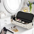 thumbnail image 5 of Hair Tools Storage with Heat Resistant Mat- Ribbons Pattern Printed Curling Iron Travel Bag/Flat Iron Case for Women, 5 of 8