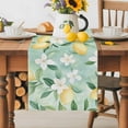 thumbnail image 5 of Table Runner Lemon Fruit Table Decoration for Kitchen Dinning Green Leaves Floral Table Decoration for Indoor Outdoor Party Wedding Decor 13x72 Inch, 5 of 7