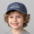 thumbnail image 5 of CYRBOKO Kids Baseball Cap, Adjustable Cotton Breathable Mesh Sun Protection Boys Girls Summer Hats Navy Size 2-6 T, 5 of 5