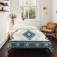 thumbnail image 4 of Green Beige Boho Large Tapestry for Bedroom Wall Hanging Tapestry, Vintage Ethnic Tribal Southwestern Ceiling Backdrop Tapestries Poster Blanket Wall Decor for Teens Room Living Room Dorm 85" x 90", 4 of 8